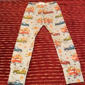Fall pickup truck pumpkin leggings!